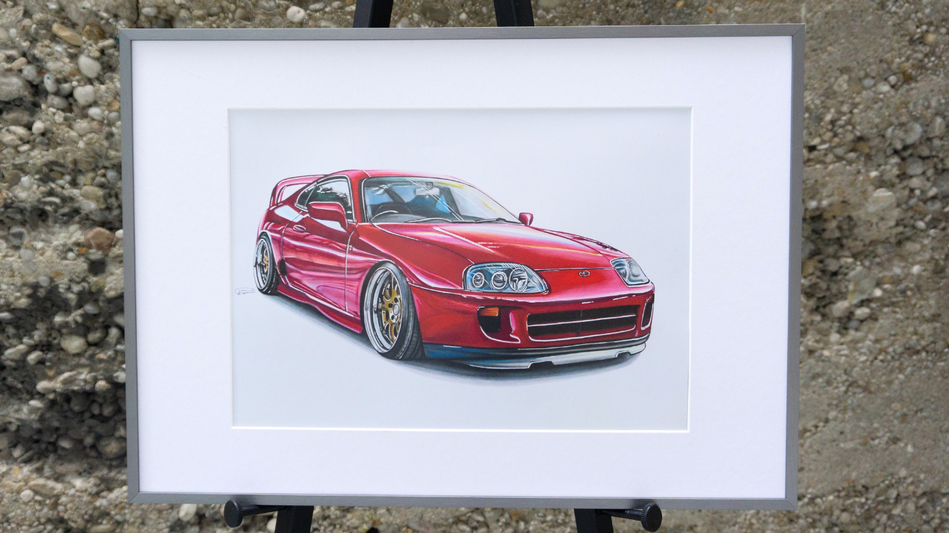 Red MK4 - Kunstdruck einer Zeichnung