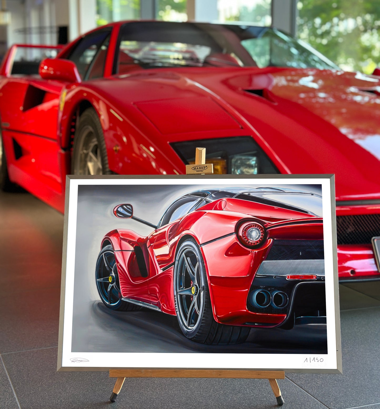Modernes Hypercar - Kunstdruck eines Gemäldes - Limitiert