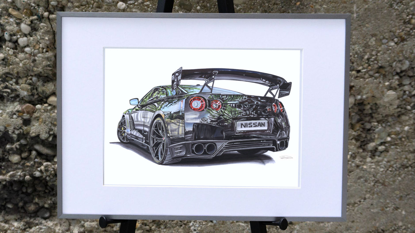 Black Skyline R35 - Kunstdruck des Originals