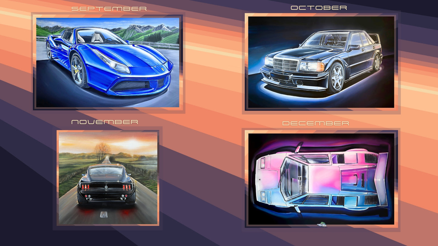 Car Calendar 2025 (Din A3 &amp; A2) | Wall/Annual Calendar with Car Artworks (Copy)