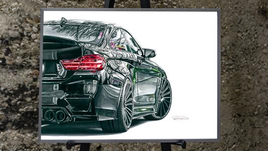 Black Bimmer - Kunstdruck des Originals