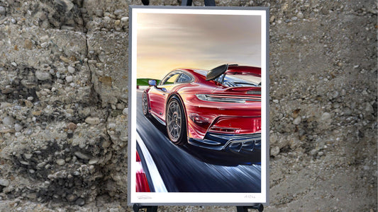 RS on Racetrack - Art Print of a Painting - Limited
