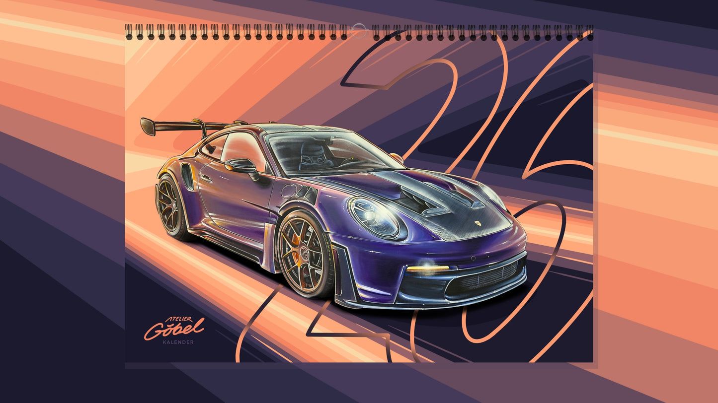 Car Calendar 2025 (Din A3 &amp; A2) | Wall/Annual Calendar with Car Artworks (Copy)
